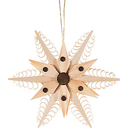 Tree Ornament  -  Wood Chip Star  -  11,5cm / 4.5 inch