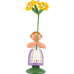 Wiesenblumenmädchen mit Himmelschlüssel  -  11cm
