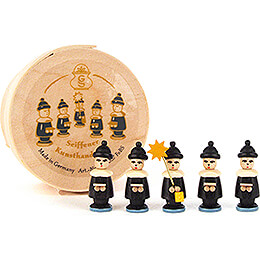 Wood Chip Box with Carolers  -  3,5cm / 1.4 inch